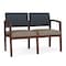 Lesro 2 Seat Tandem Seating W/ No Center Arm, 44 in W 26 in L 31.5 in H, Lenox Series LW2101 - alternate 1
